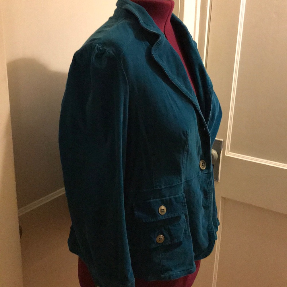 Blue corduroy blazer